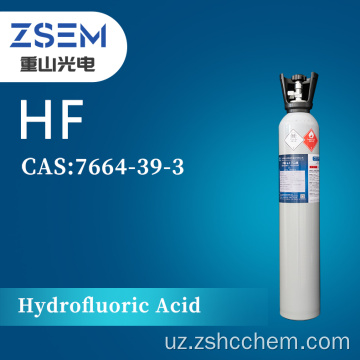 Yuqori toza vodorod ftorid CAS: 7664-39-3 HF tozaligi: 99.999% 5N yarimo&#39;tkazgichli organik eritma